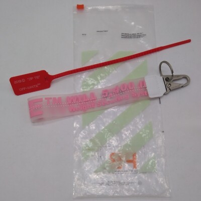 OFF WHITE Designer Lanyard Keychain Industrial Clear/Pink