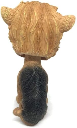 Pug Bobblehead Mini Puppy Dog Figurine Car Dashboard Nodding Yorkshire Terrier - Picture 3 of 5