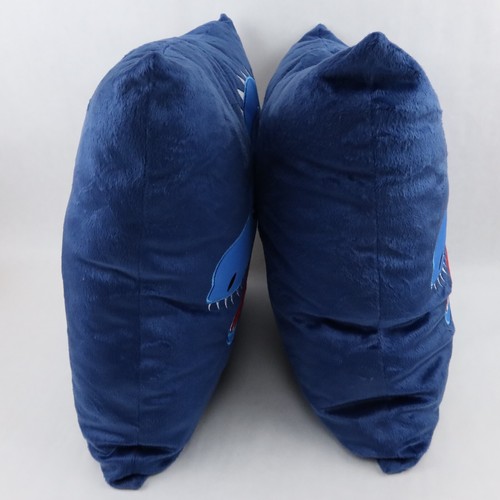 Dinosaur Velociraptor Throw Pillow Blue Accent Plush Embroidered Jurassic Lot 2 - Picture 11 of 16