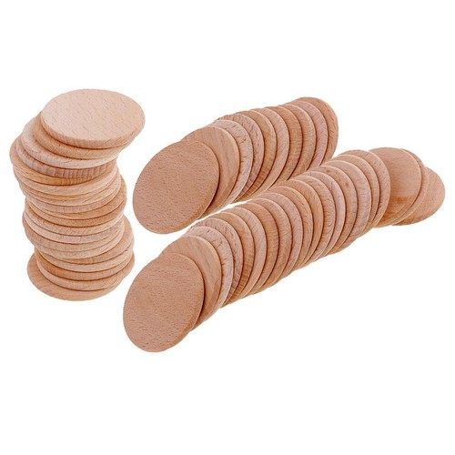 50Pcs Round Wood Log Slices with Tree Discs Irregular Tree Slice Wedding - Picture 4 of 7