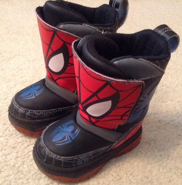 EUC! Boys Toddler Spider Man Marvel Light Up Boots Sz 5 So Cute! - Image 2 of 4