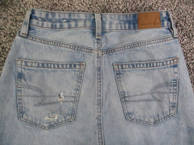American Eagle Jeans Womens 0 Blue Denim Mom Straight High Rise Retro 24x27