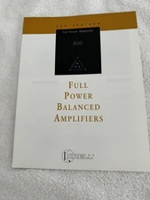 Krell Full Power Balanced Amplifiers FPB 200, 300 and 600 Brochure