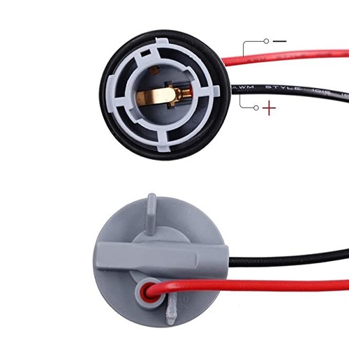 1156 P21W BA15S Bulb Socket Brake Turn Signal Light Harness Wire Plug Connector - Picture 5 of 9