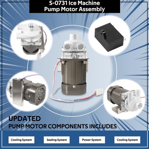 Ice Machine Motor Pump Motor Assembly for Hoshizaki S-0731 w/ 16 inch Cable Plug - Picture 10 of 13