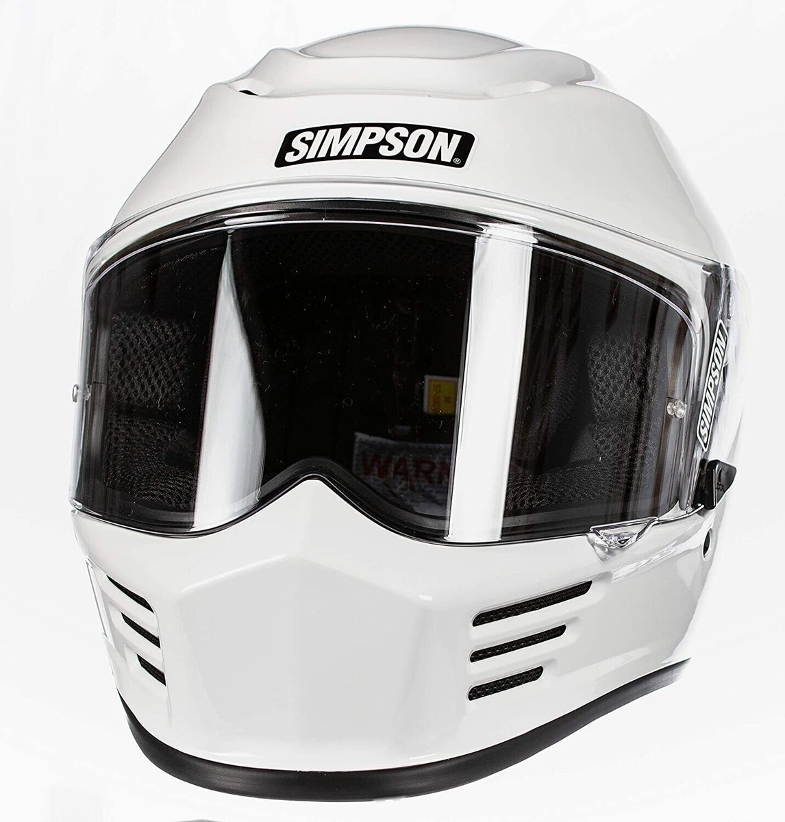 Simpson Racing Motorcycle Speed Street Bandit Helmet Large White
