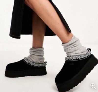 UGG Tazz Women's Platform Slippers Black, US