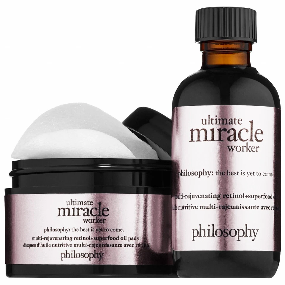 PHILOSOPHY Ultimate Miracle Worker Multi Rejuvenating Retinol 60 Pads 2oz  BOXED - Image 2 of 2