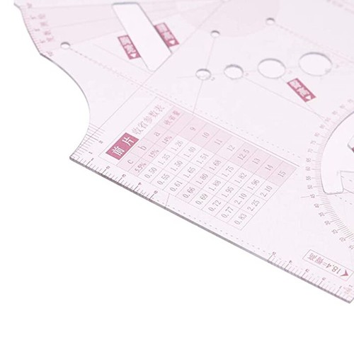 Clothing Ruler Templates Sewing Ruler Clothing Pattern Making Measuring Tool - Foto 5 di 8