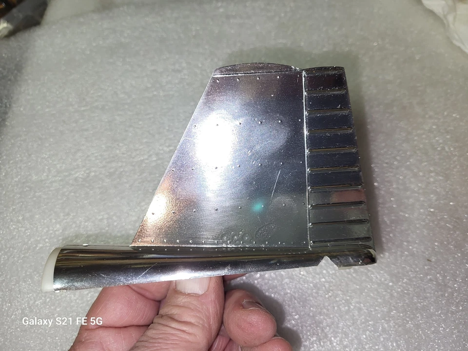 NOS Testors Tether Silver Wind Cosmic Wind Chrome Tail Rudder Lot 6 - Image 2 of 4