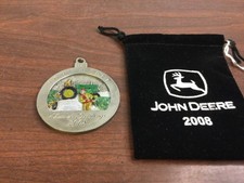 John Deere 2008 Pewter Christmas Ornament Season's Greetings Tractor JD60
