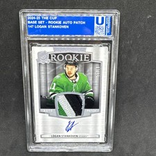 2024 UPPER DECK THE CUP #147 LOGAN STANKOVEN 3 COLOR ROOKIE PATCH AUTO RC /99