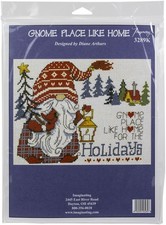 Imaginating Counted Cross Stitch Kit 8"X6"-Gnome Place Like Home 14 Count - I3