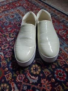 VINCE white 39 (8) platform slip-on loafers shoes