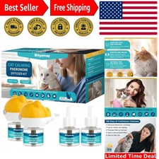 6-in-1 Cat Calming Diffuser Kit with 120 Days of Pheromones for Anxiety Relief