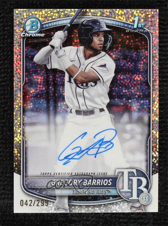 2025 Bowman Chrome Prospect Speckle Refractor /299 Gregory Barrios #CPA-GB Auto
