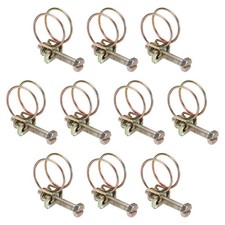 10Pcs 16-18mm Adjustable Double Wire Hose Clamp for Pump Hose