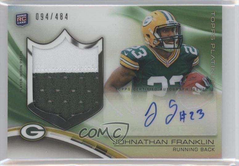2013 Platinum Rookie Refractor 94/484 Johnathan Franklin RPA Patch Auto RC 0q0