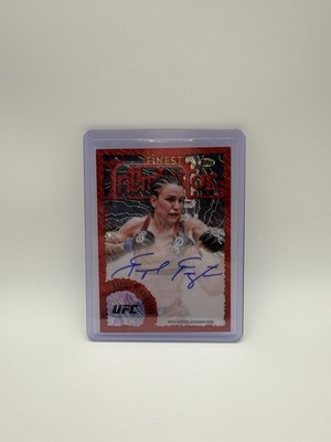Raquel Pennington Auto 2024 Topps Finest Intimidator Insert - Red Shimmer