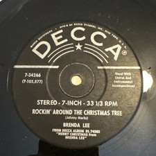 BRENDA LEE ROCKIN AROUND THE CHRISTMAS TREE / THIS TIME OF THE 33 7" CHRISTMAS