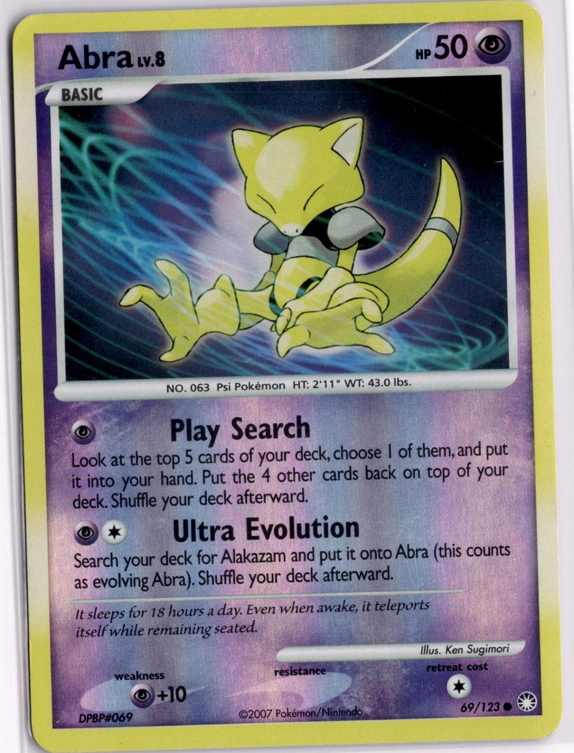 Abra Common Mysterious Treasures MT Psychic Reverse Holo 69/123 LP