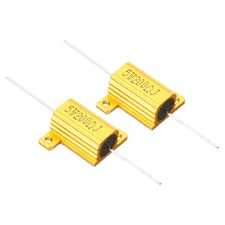 5W 200 Ohm Aluminum Shell Resistor Housing Resistor Wirewound Resistors 2pcs