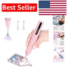 Whisper-Quiet Electric Diamond Painting Pen - Ideal Gift for Art Lovers - Pink