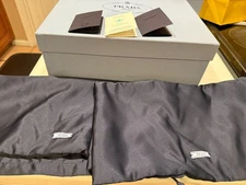 Authentic Prada Empty Box 13"x12”x4.5” Gift Storage Gift 2 DUST BAGS,3 CARDS,TIS