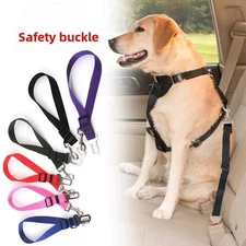 Car Seat Belt Leash for Dogs – Adjustable Safety Clip Restraint for Travel