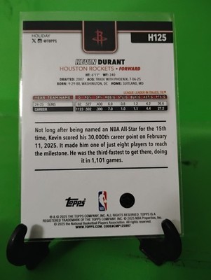 Ix 2025-26 Topps Holiday - Kevin Durant #H125 Holiday Silver