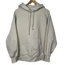 Aritzia Tna Cozy Fleece Boyfriend Oversized Hoodie Beige Women XS