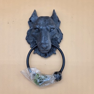 8.5 Inch Evil Wolf Gargoyle Resin Door Knocker Statue Figurine