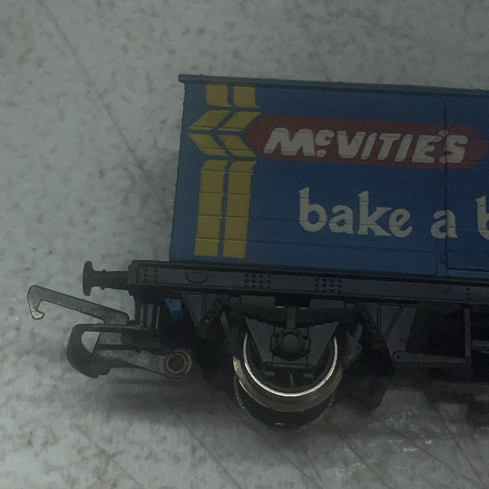 RARO Hornby McVities Galleta Azul Carro Escala OO Calibre Escala Tren Usado Foto 2 de 4
