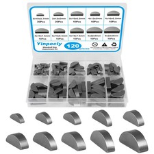 120pcs Woodruff Key Assortment Kit, 10 Popula...