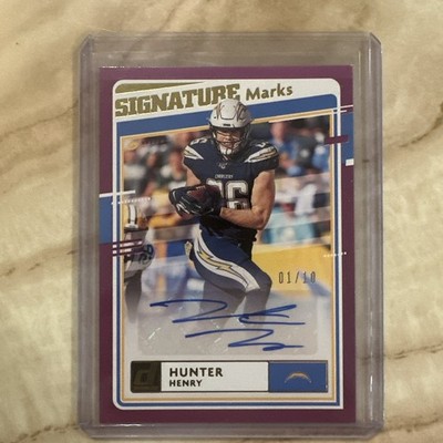 2020 Panini Donruss Hunter Henry Signature Marks Auto #01/10 Chargers bookend