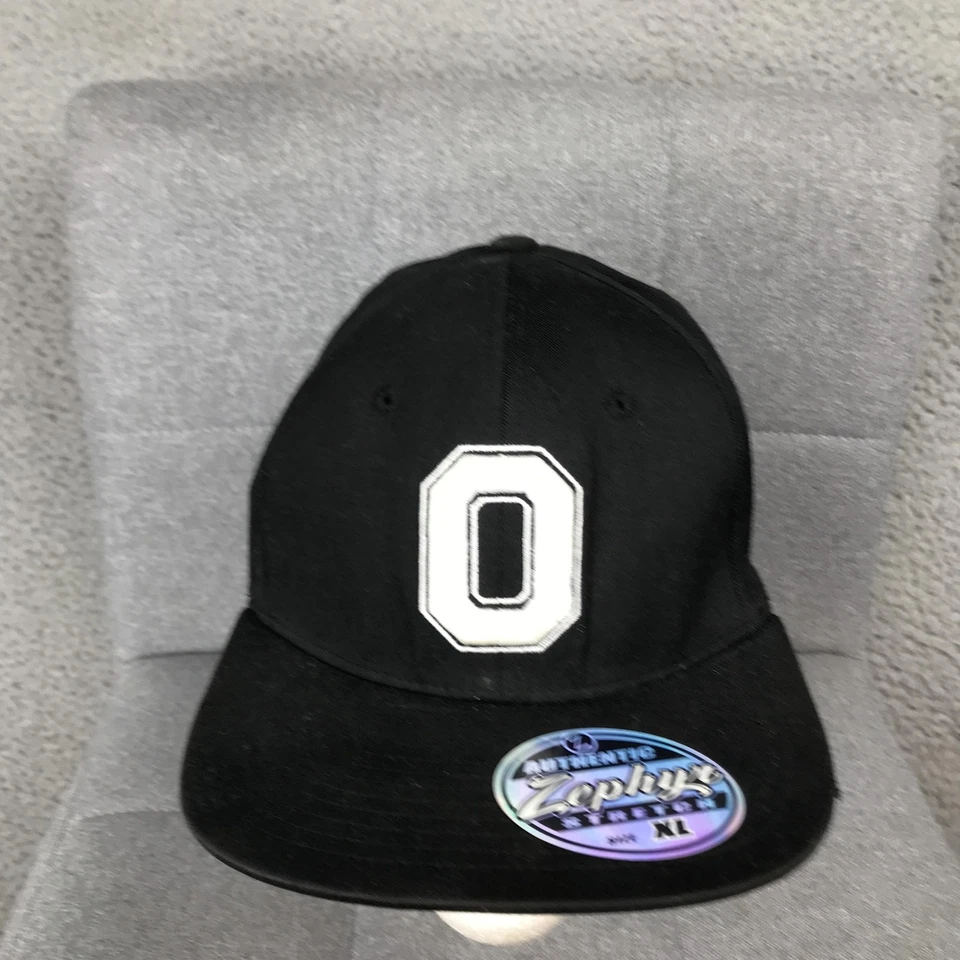 Ohio State Buckeyes Hat Cap Fitted Mens XL Black White NCAA Football Stretch - Image 2 of 4