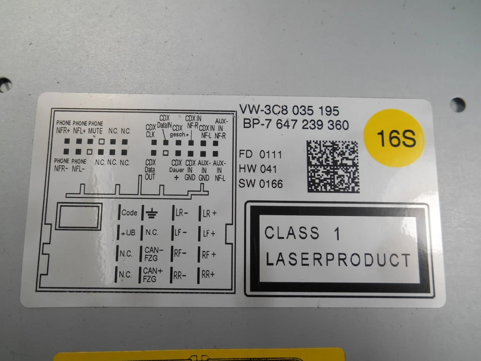 Autoradio CD SD-Karten-Player VW Passat B7 2011 3C8035195 - Bild 4 von 4