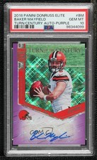 2018 Donruss Elite Purple 5/25 Baker Mayfield #TC-BM PSA 10 GEM MT Auto h3a