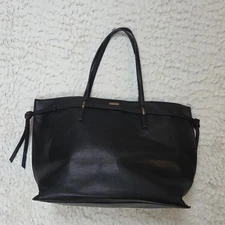 Rachel Zoe Large Black Slouchy Tote Purse Zebra Print Lining