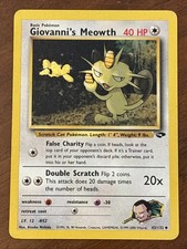 Giovanni's Meowth 43/132 Gym Challenge Regular Uncommon 1999-2000 LP on eBay