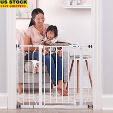 Extra Wide Walk-Through Baby Gate Adjustable Safety Gate 6-24 Months Pets New