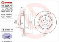 Pack Von 2 - Bremsscheibe 08.B601.10 Brembo FüR Ford
