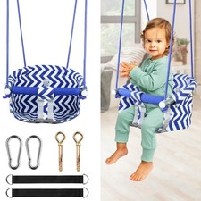 Comfy Toddler Swing Seat, Heavy-Duty Baby with Adjustable Rope  Blue