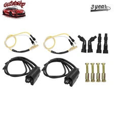 For Suzuki GS550 GS650 GS750 850 1000 1100 2Pcs Ignition Coils & Spark Plug Caps