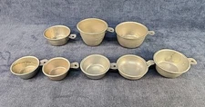 lot of 8 Vintage Aluminum Measuring Cups 1950s MCM u-12E