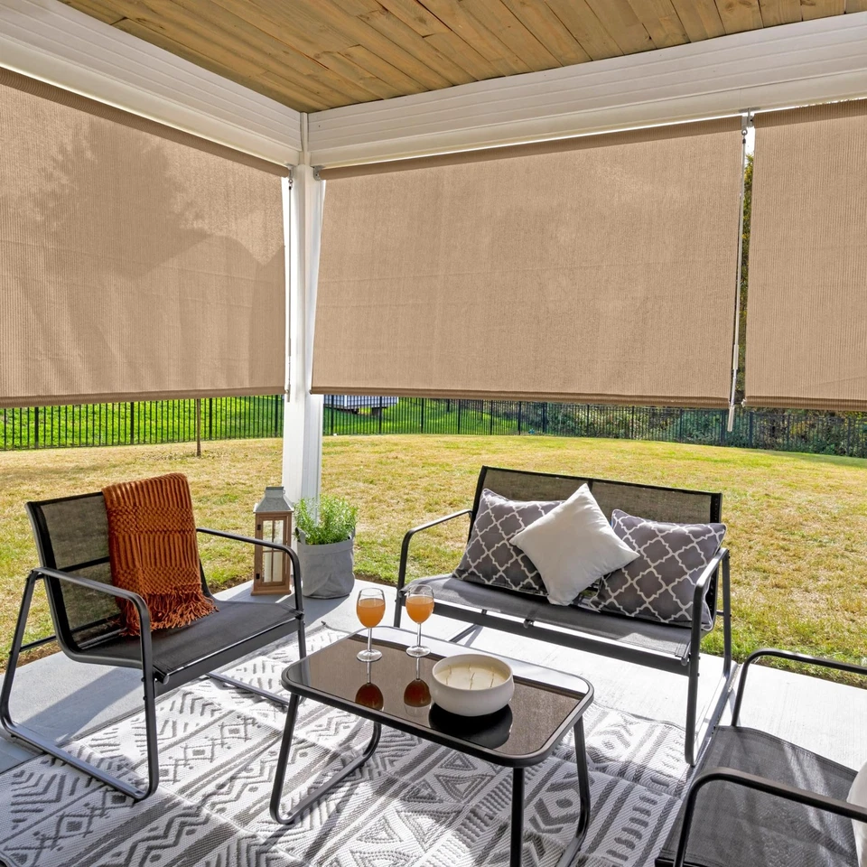 Tela bloqueadora UV Coolaroo 6x4 para exteriores con varita enrollable Foto 4 de 4