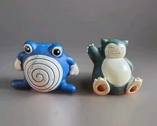 Pokemon Snorlax and Poliwhirl Slider Figures Oddzon Vintage Toys