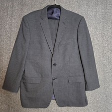John Varvatos Mens 2 PC Suit 44 Reg 38x27 Grey Check Jacket Pants