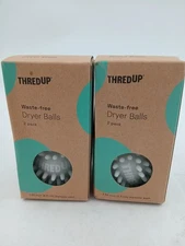THREDUP Waste-Free Dryer Balls 4 Pack Reusable Eco Laundry 2.55" White