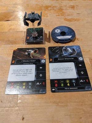 Star Wars X-Wing Miniaturenspiel Tie Aggressor Imperium Double Edge 2nd Edition